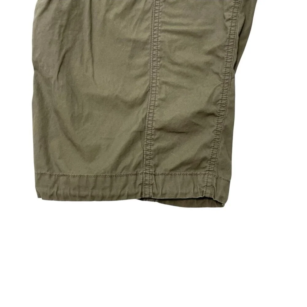 NORMA KAMALI Cropped Cargo Pants Pockets Utility Y2K Army Green size 18 - Picture 6 of 9